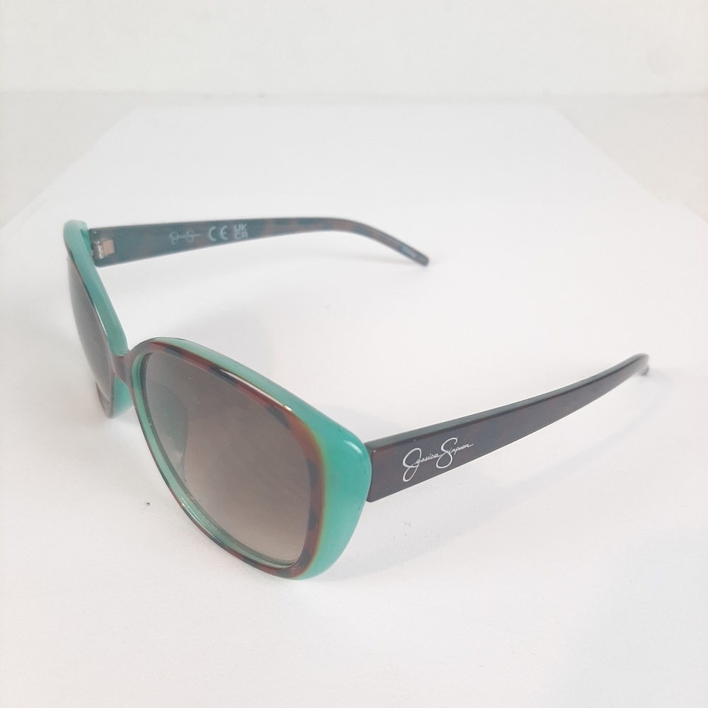 🔥Jessica Simpson Women's J5012 Retro Cat Eye Sunglasses Turquoise - Picture 2 of 9